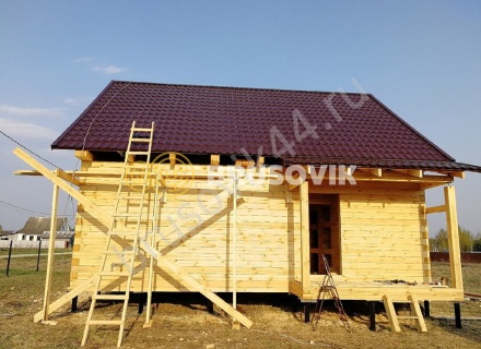 Дом 8,6х8,2, по проекту № 21 из обрезного бруса 150х150 мм