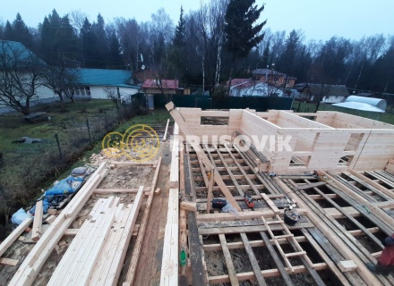 Дом 9,5х10,5 м из профилированного бруса 145х145 мм. СНТ Дружба, Одинцовский городской округ Московская область