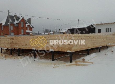 Дом по проекту № 41 из проф. бруса 145х195 мм