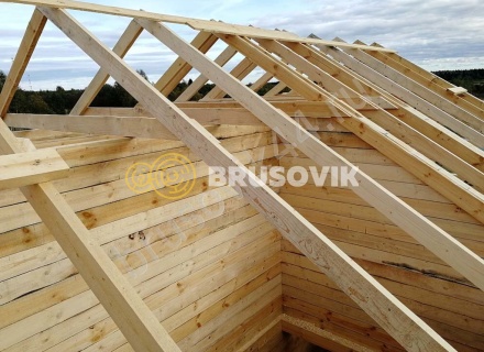 Дом из обрезного бруса 150х150 мм по индивидуальному проекту 