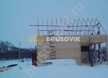 Дом по проекту заказчика из профилированного бруса 145х145 мм