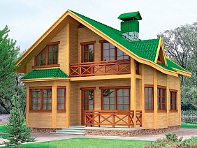 Проект №7 дома из бруса 8х11