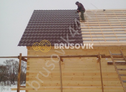 Дом по проекту заказчика из профилированного бруса 145х145 мм