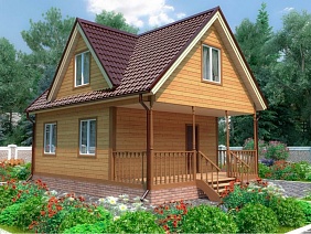 Проект №81 дома из бруса 6х8