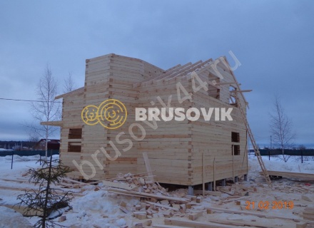 Дом из обрезного бруса 150х150 мм по проекту №67