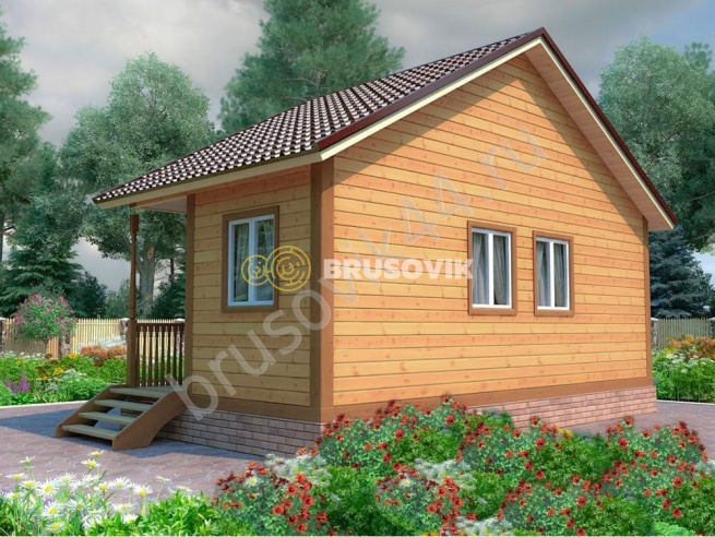Проект №16 баня из бруса 6х7,5