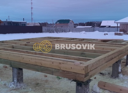 Баня 6х6м по проекту №15 из профилированного бруса 145х145мм в д. Глазово, Можайский район, Московская облать