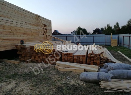 Дом из обрезного бруса 150х150 мм по индивидуальному проекту 