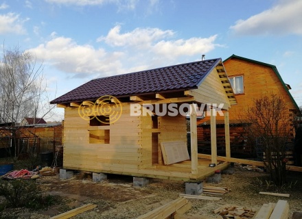 Баня 6х4 м из профилированного бруса 145х145 мм в с. Кудиново, Богородский городской округ, Московская область