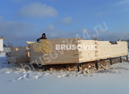 Дом по проекту № 41 из проф. бруса 145х195 мм