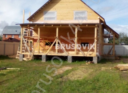 Дом из бруса на участке заказчика