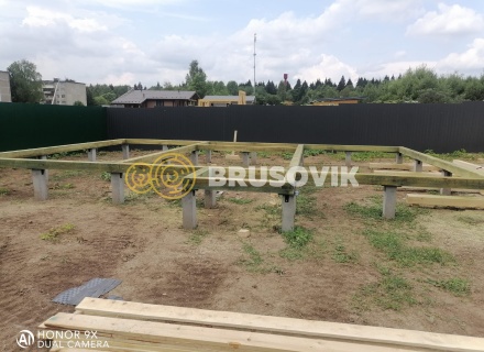 Дом 6х9м с ломаной крышей из профилированного бруса 145х145мм в с. Атепцево, Наро-Фоминский район, Московская область