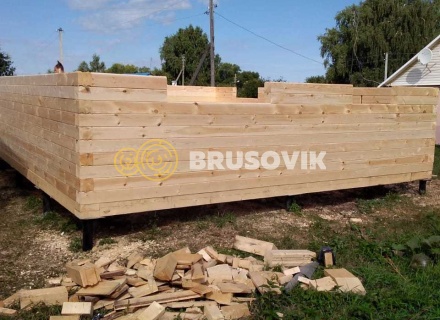 Дом 6х9 м из профилированного бруса 145х145 мм в деревне Соловачево, Ухоловский район, Рязанская область