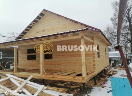 Дом 9х12 м из профилированного бруса 145х145 мм по индивидуальному проекту в городе Струнино, Владимирская область