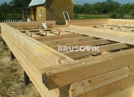 Дом 7,5х9м из профилированного бруса 145х145мм по проекту № 2 в д. Богданово, Рязанская область