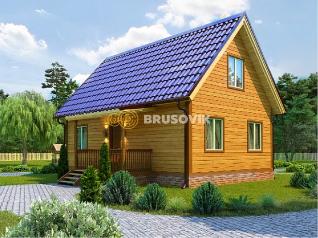 Проект №85 дома из бруса 6х9