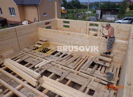 Дом из проф. бруса 145х145 мм по индивидуальному проекту
