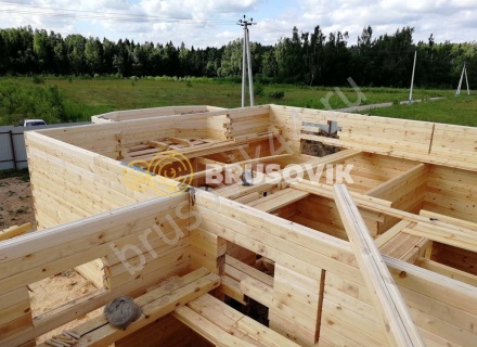 Дом из профилированного бруса 145х145 мм по индивидуальному проекту