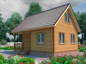 Проект №21 баня из бруса 6х8