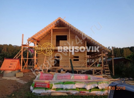 Дом из проф. бруса 145х145 мм по индивидуальному проекту