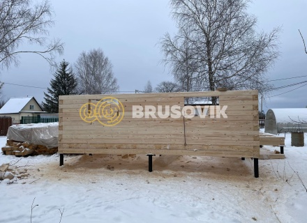 Дом 6х9м из профилированного бруса 145х145мм по индивидуальному проекту в д. Исады, Любимский р-н., Ярославская область