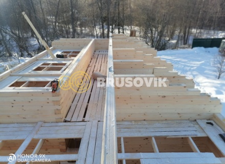 Дом 8,5х15 м. с террасой из профилированного бруса 145х195 мм. по индивидуальному проекту в п. Чулково, Выборгский район, Ленинградская область