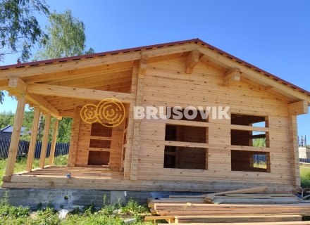 Дом 9х11м из профилированного бруса 145х195мм с рубкой углов &quot;в чашу&quot; по индивидуальному проекту в д. Иванцево, Ивановский р-н