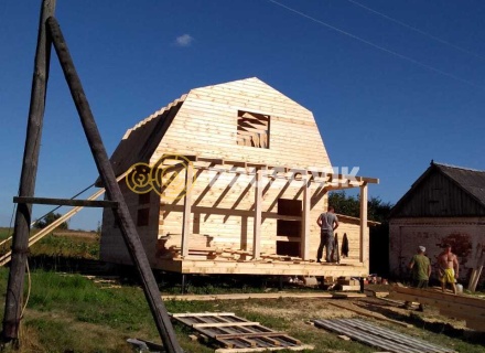 Дом 6х9 м из профилированного бруса 145х145 мм в деревне Соловачево, Ухоловский район, Рязанская область