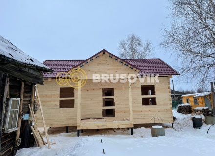 Дом 6х9м из профилированного бруса 145х145мм по индивидуальному проекту в д. Исады, Любимский р-н., Ярославская область