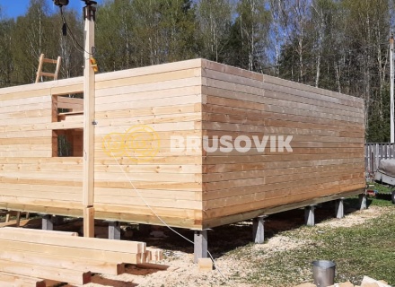 Дом 6х8м по проекту № 66 из профилированного бруса 145х145мм в СНТ Восток, Петушинский район, Владимирская область