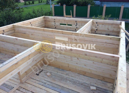 Дом из бруса по проекту заказчика