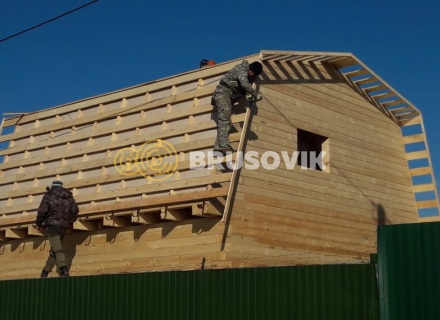 Дом 6х8 м из профилированного бруса 145х145 мм в Ивантеевке