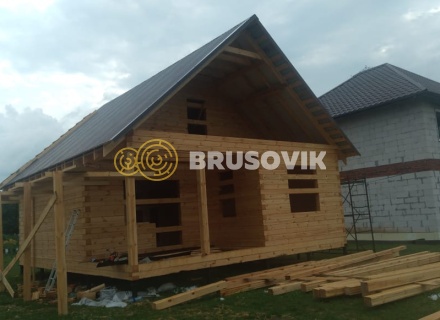 Дом 7,5х9м из профилированного бруса 145х145мм по проекту № 2 в д. Богданово, Рязанская область