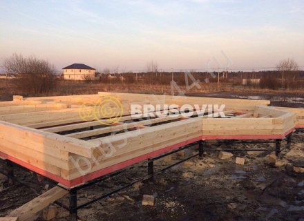 Дом из бруса по проекту № 6