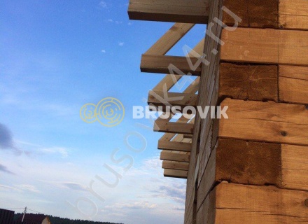 Деревянный дом из бруса с мансардой