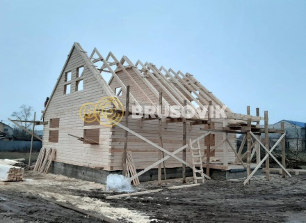 Дом 8х9 м из профилированного бруса по проекту № 21 в д. Соболево, городской округ Ликино-Дулёво, МО