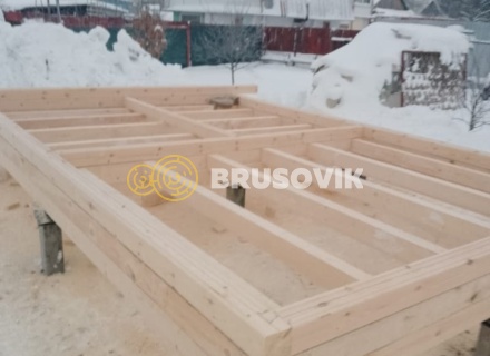 Баня 4х6 м из профилированного бруса 145х145 мм по индивидуальному проекту в д. Замятино, Кимрский район, Тверская область