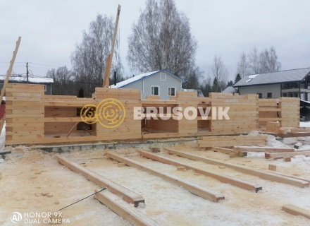 Дом 8,5х15 м. с террасой из профилированного бруса 145х195 мм. по индивидуальному проекту в п. Чулково, Выборгский район, Ленинградская область