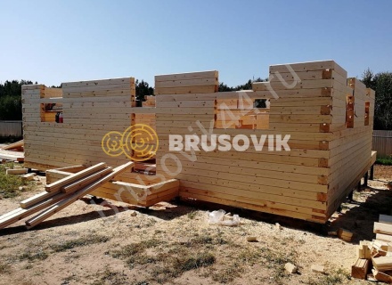 Дом 7х9 м. из профилированного бруса 145х145 мм