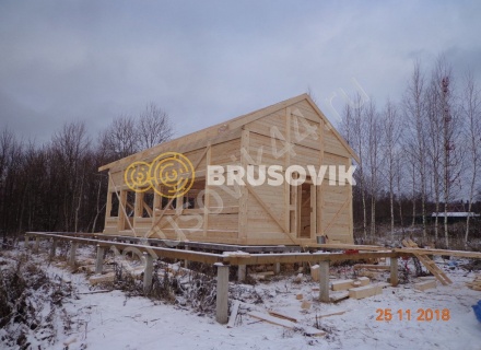  Дом 6,2х12,2 м из профилированного бруса 145х145 мм