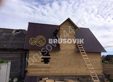 Дом из бруса по проекту заказчика