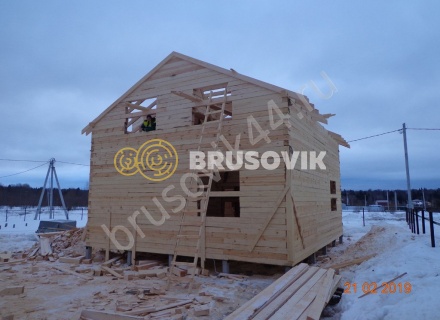 Дом из обрезного бруса 150х150 мм по проекту №67