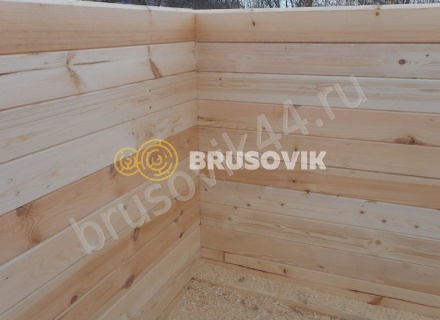 Зимнее строительство дома из бруса