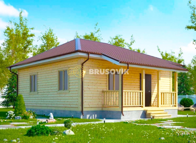 Проект №89 дома из бруса 8х8