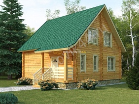 Проект №21 дома из бруса 8,6х8,2