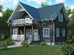 Проект №23 дома из бруса 6х12