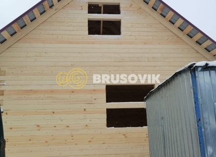 Дом 6х8м с террасой из профилированного бруса 145х145мм по индивидуальному проекту в СНТ Майский, г. Кострома