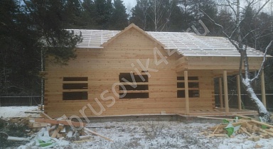 Видео отзыв строительства дома из профилированного бруса 145х195 мм. в г. Боровск, Калужская область