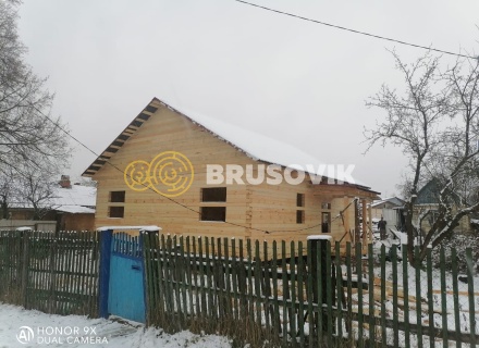 Дом 9х12 м из профилированного бруса 145х145 мм по индивидуальному проекту в городе Струнино, Владимирская область