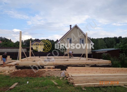 Дом из проф. бруса 145х145 мм по индивидуальному проекту
